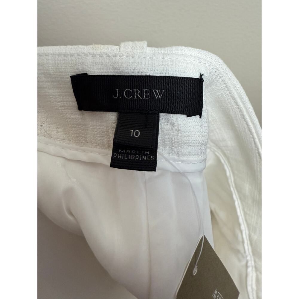 J. Crew Cream Scalloped Hem 3" Shorts NWT Sz. 10 - Picture 5 of 7